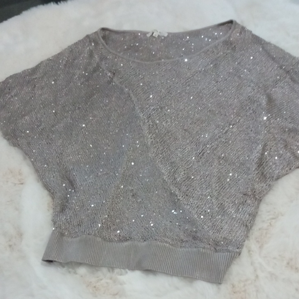 Really Cute Matty M ...Size Small ...Sequin Light Fabric Top